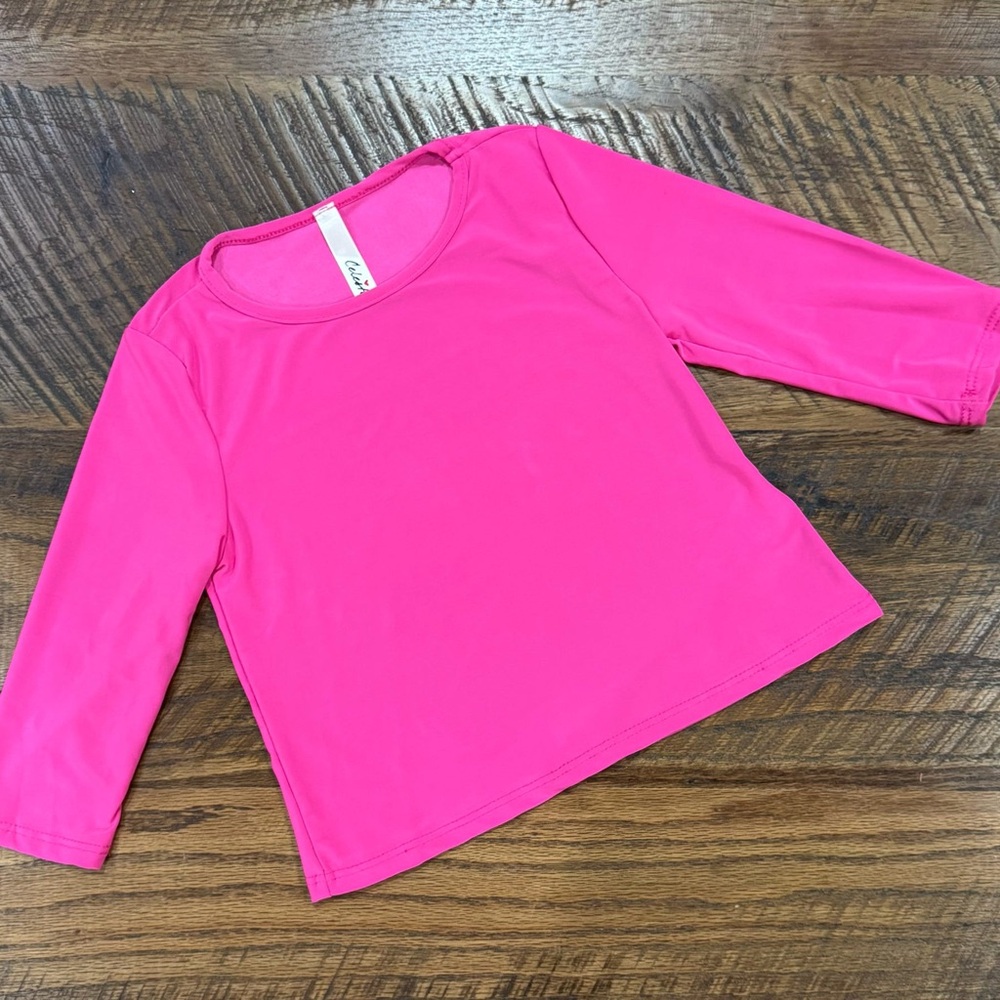 Classic Bright pink Kids Long Sleeve Shirt NEW